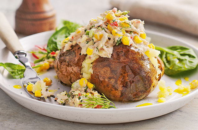 Tuna and sweetcorn jacket potatoes