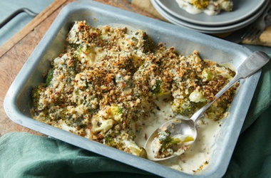3-ingredient broccoli stuffing gratin