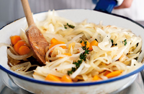 Cook the veg