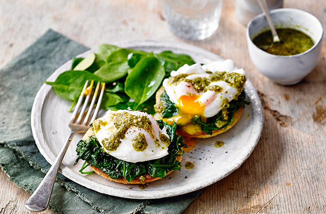 Brinner winner: Pesto eggs Florentine