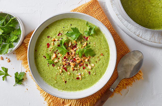The soup: Roasted spiced broccoli and lemon soup