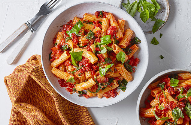 The pasta: Sundried tomato pasta